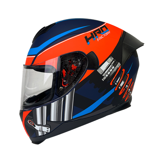 [HRO-511-FACTORY_AZMNARS] CASCO AZUL M/NARANJA FACTORY HRO 511 S