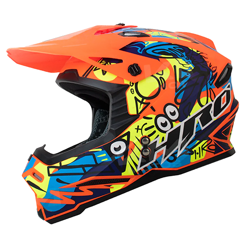 [HRO-MX03-FREESTYLE_NMAMAL] CASCO NEGRO M/AMARILLO FREESTYLE MX03 L