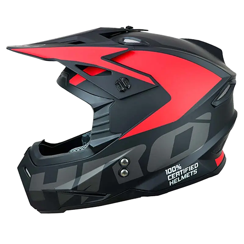[HRO-MX03-GLORY_NMRJL] CASCO NEGRO M/ROJO GLORY HRO MX03 L