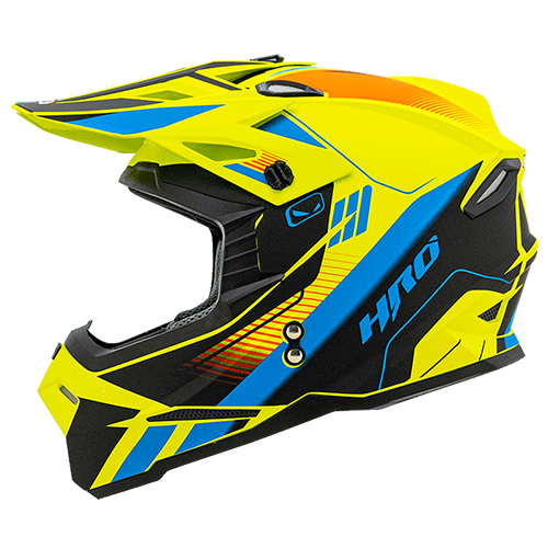 [HRO-MX03-KASE_AMAMZM] CASCO AMARILLO M/AZUL KASE HRO MX03 M