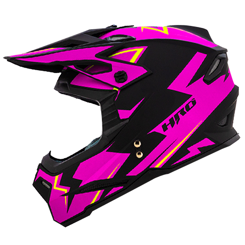 [HRO-MX03-KOMBO_NMROSS] CASCO NEGRO M/ROSA KOMBO HRO MX03 S
