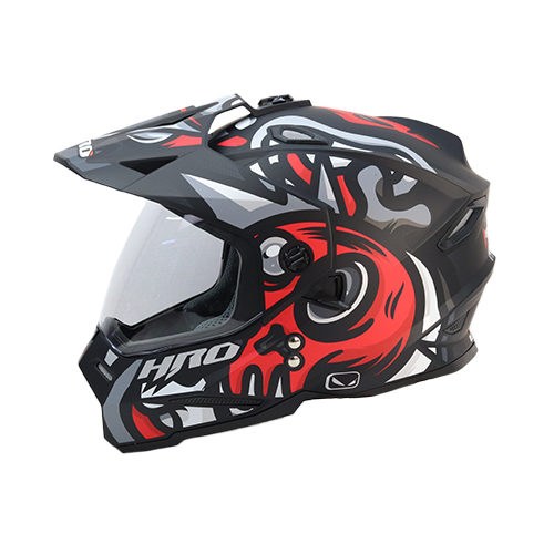 [HRO-MX330-COLORS_NMRL] CASCO NEGRO M/ROJO COLORS HRO MX330 L