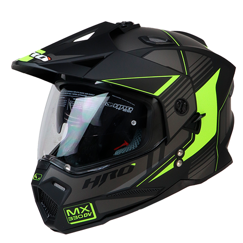 [HRO-MX330-STEEL_NMAMAL] CASCO NEGRO M/AMARILLO STEEL HRO MX330 L