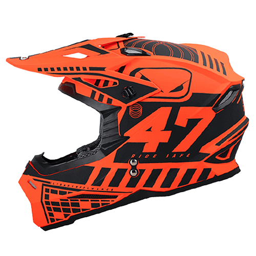 [HRO-MX03-RACING_NARMNL] CASCO NARANJA M/NEGRO RACING HRO MX03 L