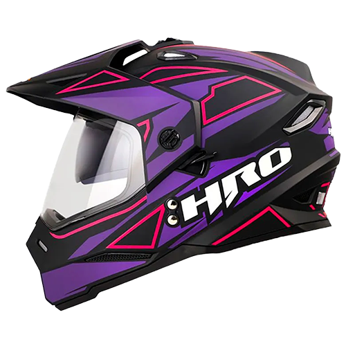 [HRO-MX330-CAPSUL_NMMORM] CASCO NEGRO M/MORADO CAPSUL HRO MX330 M