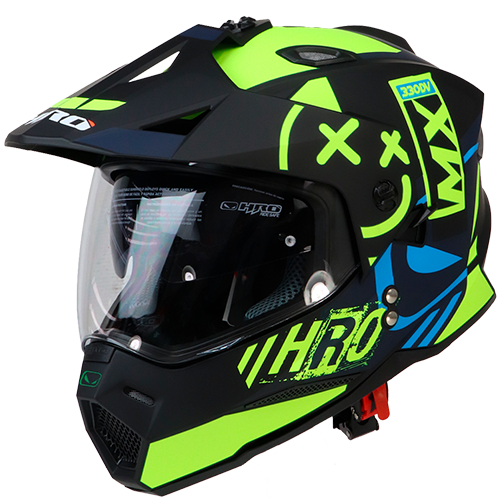 [HRO-MX330-SUPERX_AZMAMAL] CASCO AZUL M/AMARILLO SUPERX HRO MX330 L