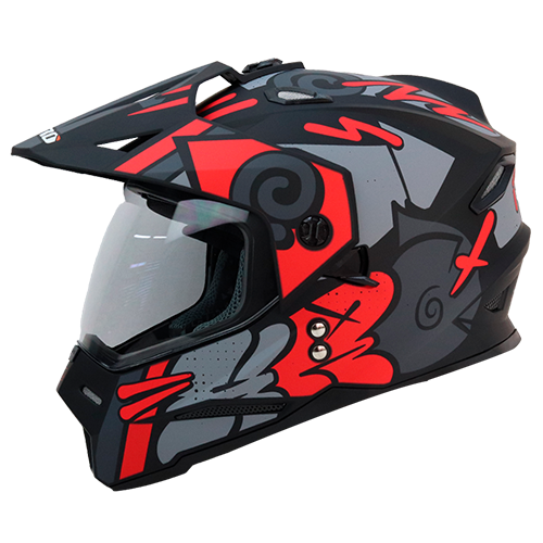 [HRO-MX330-T-UP_NMRXL] CASCO NEGRO M/ROJO T-UP HRO MX330 XL