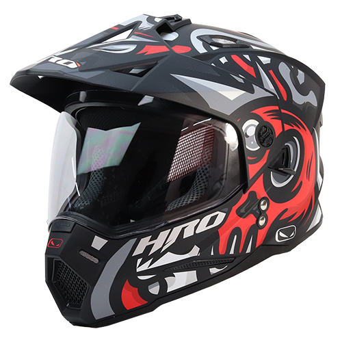 [HRO-MX330-ZETA_NMRL] CASCO NEGRO M/ROJO ZETA HRO MX330 L