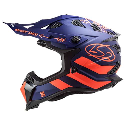 [MX700-CARGO_AZMNARS] CASCO MX700 EVO CARGO AZUL M/NARAN LS2 S