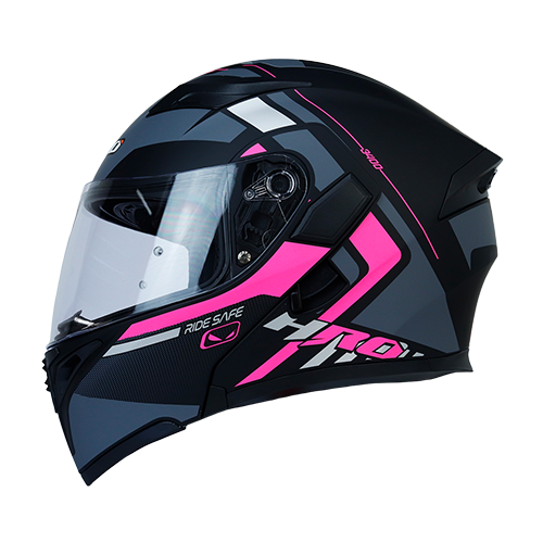 [HRO-3400SDV-LUZPET_NMFCM] CASCO NEGRO M/FUCSIA LUZPET HRO 3400 M