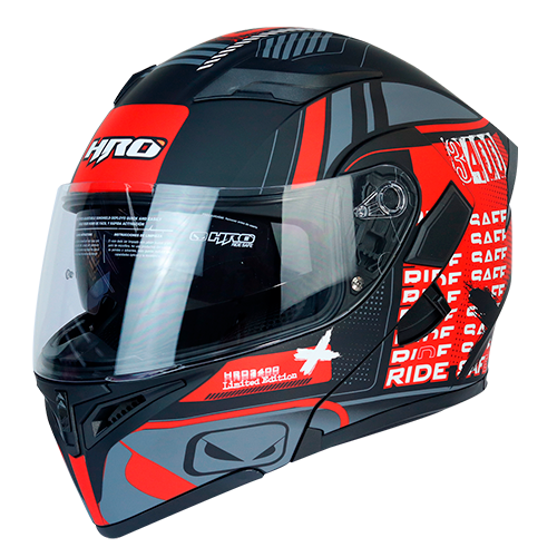 [HRO-3400SDV-UNREAL_NMRJS] CASCO NEGRO M/ROJO UNREAL HRO 3400 S