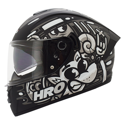 [HRO-518DV-STOPER_NMGXL] CASCO NEGRO M/GRIS STOPER HRO 518 XL