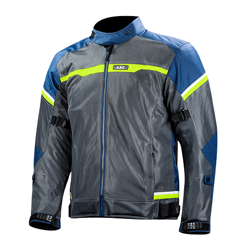 [MJS0126_LS2AZGRAMAL] CHUMPA RIVA MAN LS2 AZUL/GRIS/AMAR L