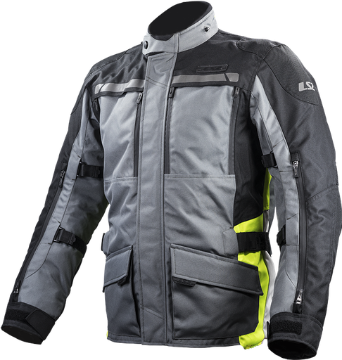 [MJ082LS2_NGXXL] JACKET PHASE NEGRO LS2 GRIS HI-VIS XXL