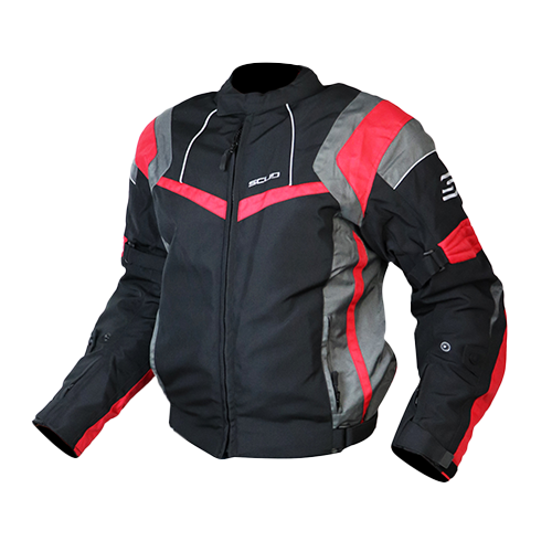[SD1005-01J2023-XL] CHUMPA CORDURA-LINER-FRÍO-N/GRIS/ROJO-XL