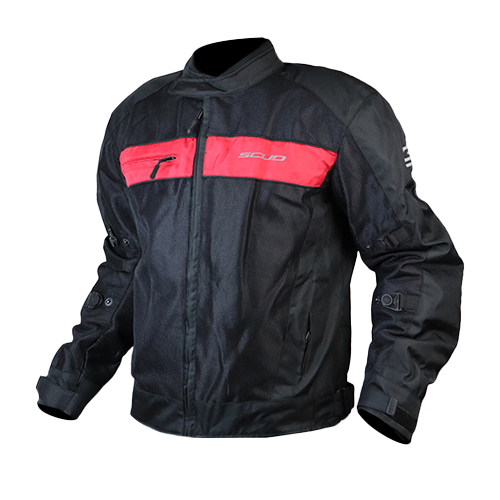[SD1008-02J2023-XL] CHUMPA-SD-LINER-LLUVIA-NEGRO - ROJO-XL