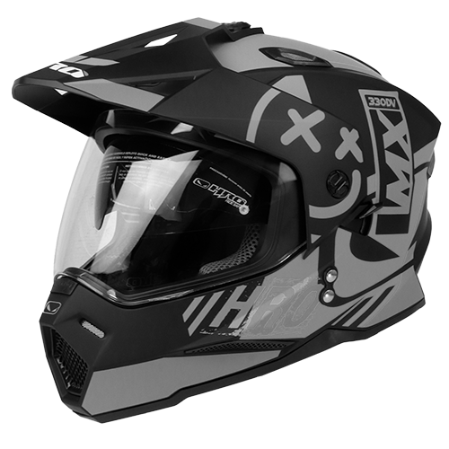 [HRO-MX330-SUPERX_GRML] CASCO GRIS MATER SUPERX HRO MX330 L