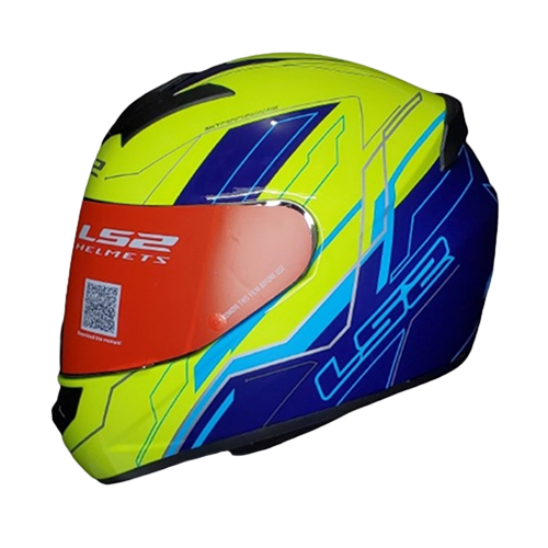 [FF352-CHASER_AZAMAS] CASCO FF352 CHASER AZUL/AMARILLO LS2 S