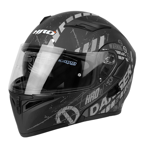[HRO-3400SDV-DANGER_GRMNS] CASCO GRIS M/NEGRO DANGER HRO 3400 S