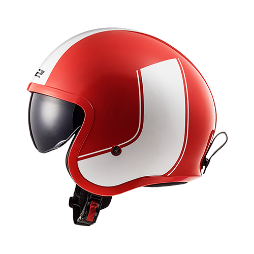 [OF599_RIM_RBS] CASCO LS2 SPITFIRE-RIM ROJO/BLANCO S
