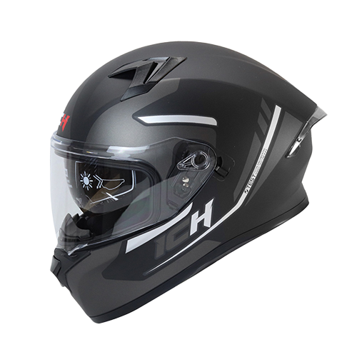 [ICH-503DV_BLADES_NMGRM] CASCO NEGRO M/GRIS BLADES ICH 503 M