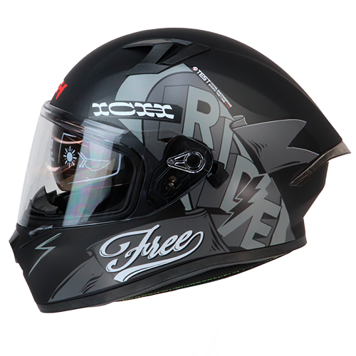 [ICH-503DV_BOOM_NMGRM] CASCO NEGRO M/GRIS BOOM ICH 503 M