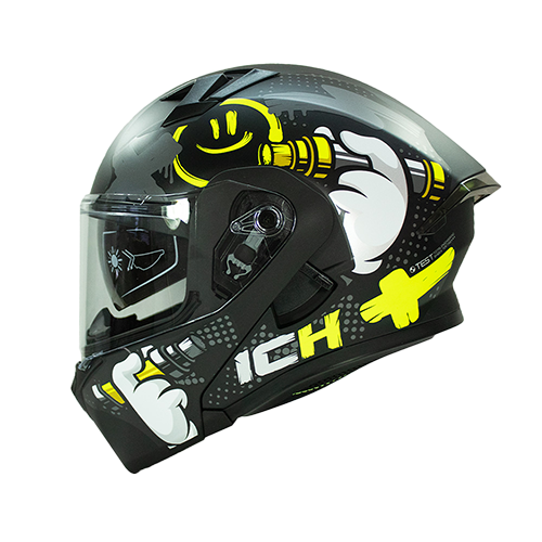 CASCO NEGRO M/AMARILLO TAGGER ICH-3120 S