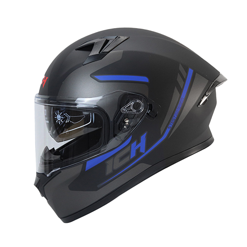CASCO NEGRO M/AZUL BLADES ICH 503 XL