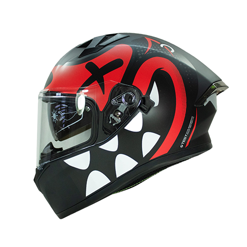 [ICH-503DV_CRKARTOON_NMRJS] CASCO NEGRO M/ROJO CRKARTOON ICH 503 S