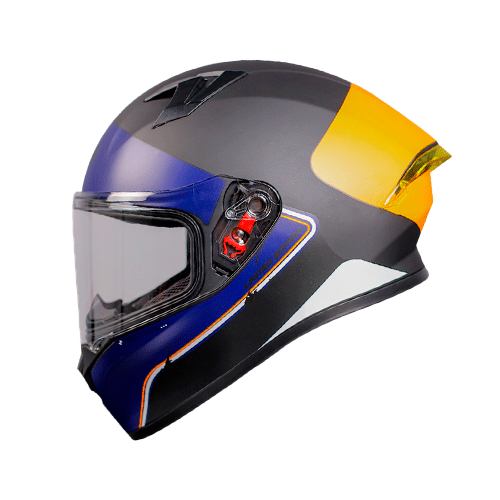 [ICH-503DV_LIMETED_AZAMAS] CASCO AZUL/AMARILLO LIMITED ICH 503 S