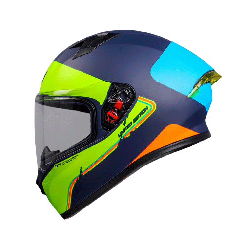 [ICH-503DV_LIMETED_NMAZS] CASCO NEGRO M/AZUL LIMITED ICH 503 S