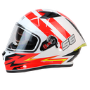 CASCO BLANCO/ROJO RAZOR GP ICH 503 M