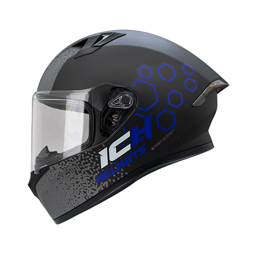 [ICH-503DV_ROYALTY_NMAZM] CASCO NEGRO M/AZUL ROYALTY ICH 503 M