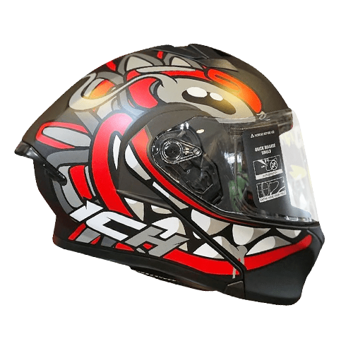 [ICH-3120DV-OHAN_NMRJM] CASCO NEGRO M/ROJO OHAN ICH-3120 M