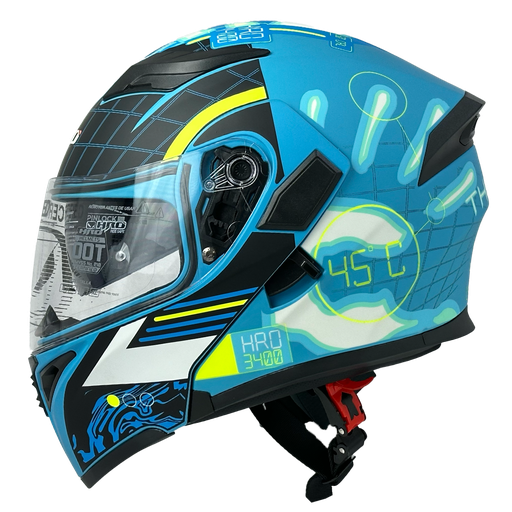 [HRO-3400SDV-THERMAL_AZMBLM] CASCO AZUL M/BLANCO THERMAL HRO 3400 M