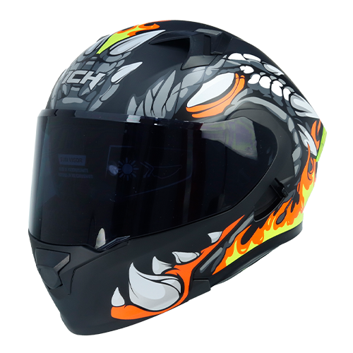 [ICH-3120DV-DRAK_NMGS] CASCO NEGRO M/GRIS DRAK ICH-3120 S