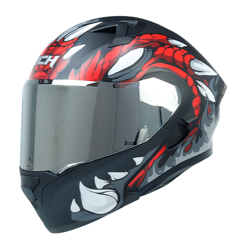 [ICH-3120DV-DRAK_NMRS] CASCO NEGRO M/ROJO DRAK ICH-3120 S