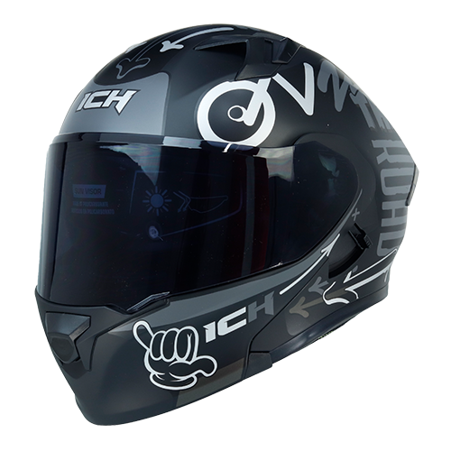 [ICH-3120DV-SUMI_NMGL] CASCO NEGRO M/GRIS SUMI ICH-3120 L