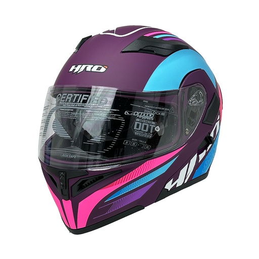 [HRO-3400SDV-GT3_MORMFCM] CASCO MORADO M/FUCSIA GT3 HRO 3400 M