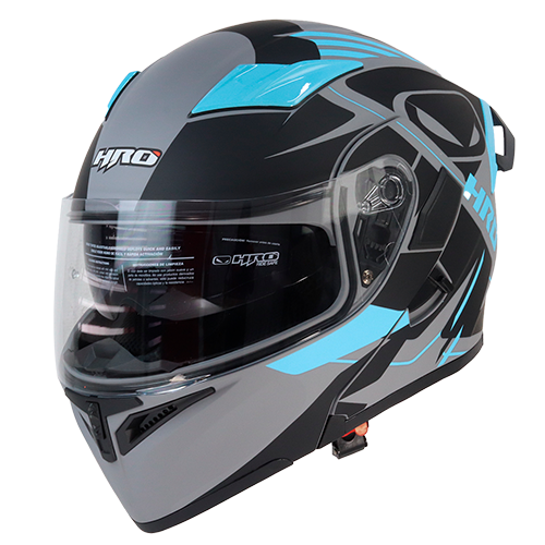 [HRO-3400SDV-RARE_AZM] CASCO GRIS M/AZUL RARE HRO-EVO  M