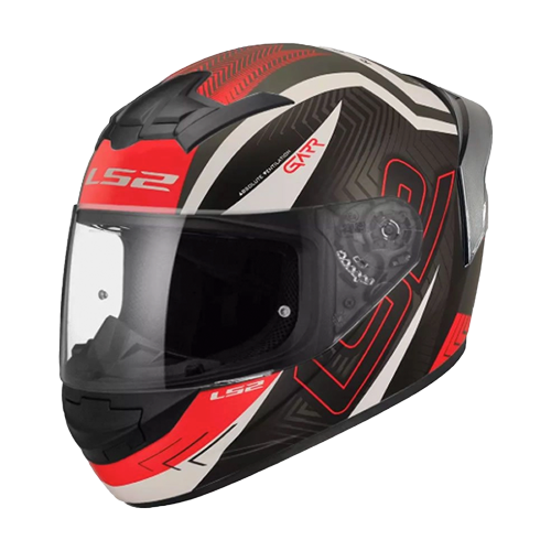 [FF352-GARR_BLRJS] CASCO FF352 SPOILER GARR BLANCO/ ROJO S