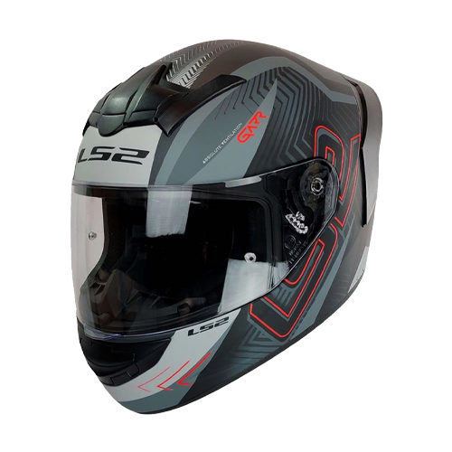 [FF352-GARR_NMGRM] CASCO FF352 SPOILER GARR NM/GRIS ROJO M