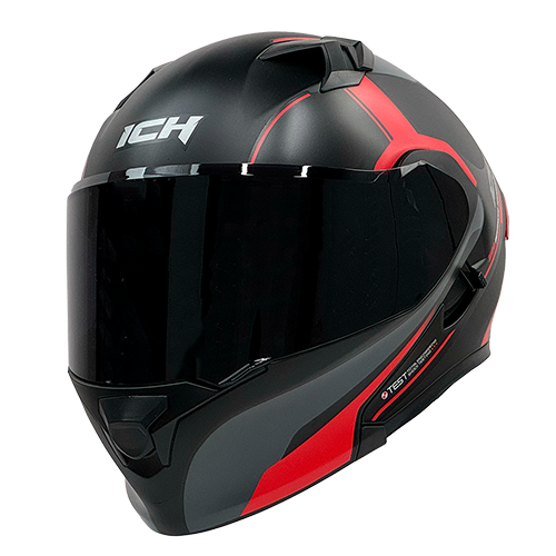 [ICH-3120DV-STRAXIS_NMRJM] CASCO NEGRO M/ROJO STRAXIS ICH-3120 M