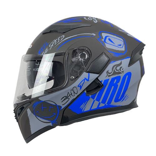 [HRO-3400SDV-RAZOR_NMAZS] CASCO NEGRO M/AZUL RAZOR HRO 3400 S
