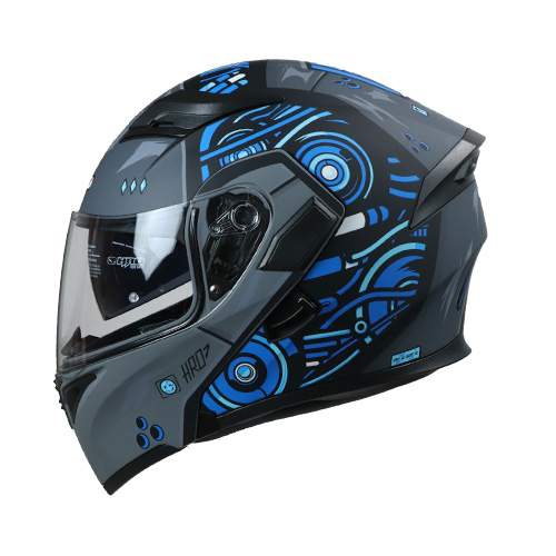 [HRO-3400SDV-DROID_GMAZM] CASCO GRIS M/AZUL DROID HRO 3400 M