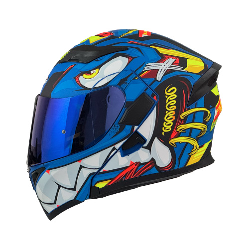 [HRO-3400SDV-FULLGAS_AZMAMAM] CASCO AZUL M/AMARIL FULLGAS HRO 3400 M