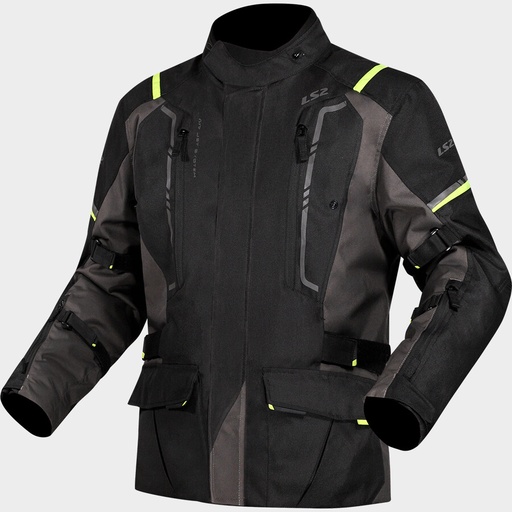 [MJLS147GNAM4XL] CHUMPA NARVIK MAN GRIS/NEG/AMARILLO 4XL