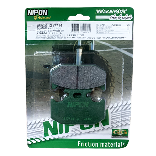 [317714_N] SET DE PASTILLAS TRAS. FZ 2.5 NIPON